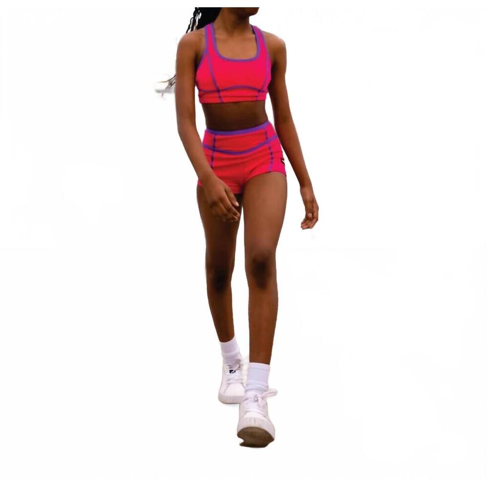 NEW HONEYCUT echo sleeveless top in bright pink/purple